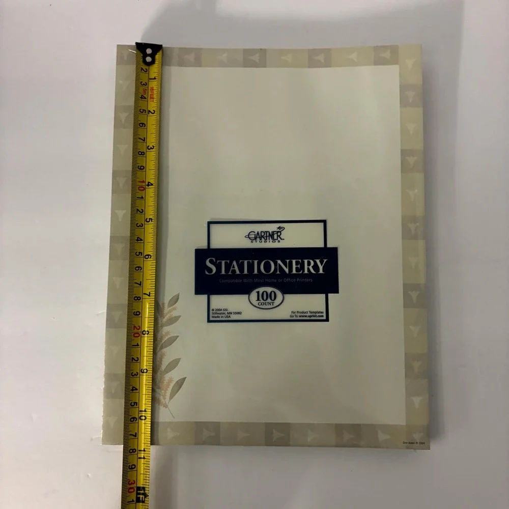 Gartner Studios Sage Stationery Paper 100 Sheets 8.5x11 Inkjet Laser Printable